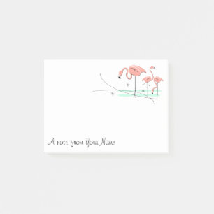 Flamingo Ocean Trio 3 "Text" Post-it® Notes