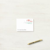 Flamingo Ocean Trio 3 "Text" Post-it® Notes (Op bureau)