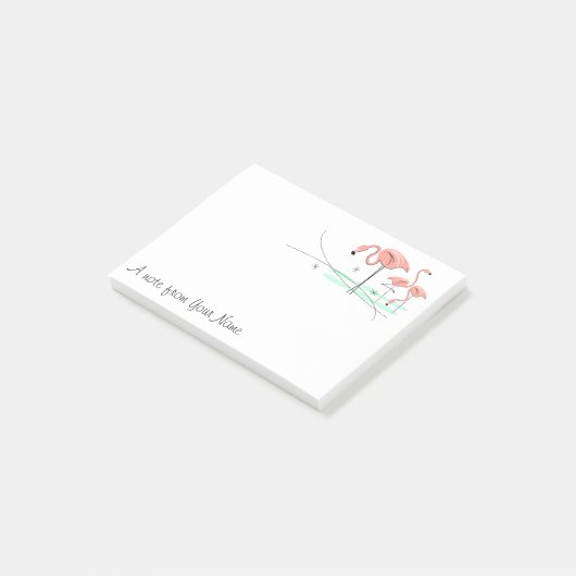 Flamingo Ocean Trio 3 "Text" Post-it® Notes (Schuin)