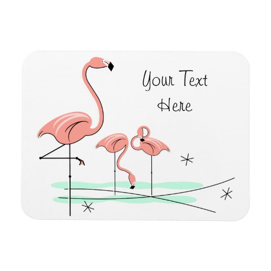 Flamingo Ocean Trio 4 Text magnet flexibel Magneet (Horizontaal)
