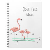 Flamingo Ocean Trio 4 Text notitieboek (Voorkant)