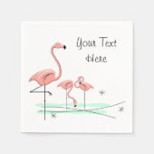 Flamingo Ocean Trio 4 Text paper napkins Servet (Voorkant)