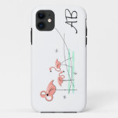 Flamingo Ocean Trio 'Monogram' iPhone case (Achterkant)