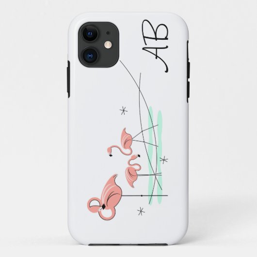 Flamingo Ocean Trio 'Monogram' iPhone case (Achterkant)