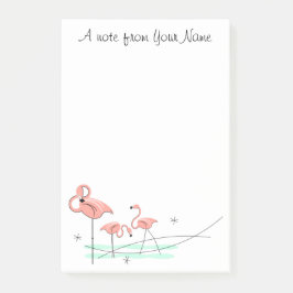 Flamingo Ocean Trio "Text" Post-it® Notes