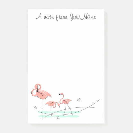 Flamingo Ocean Trio "Text" Post-it® Notes (Voorkant)