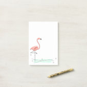 Flamingo Ocean verticaal Post-it® Notes (Op bureau)
