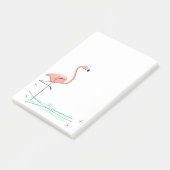 Flamingo Ocean verticaal Post-it® Notes (Schuin)