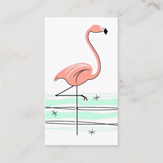Flamingo Ocean visitekaartje white (Voorkant)