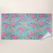 Flamingo Oerwoud Party Beach Towel Strandlaken (Voorkant)