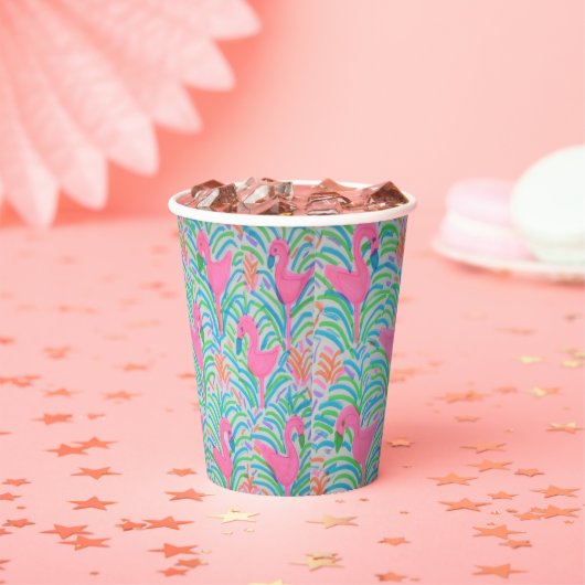 Flamingo Oerwoud Party Paper Cups Papieren Bekers (Insitu)