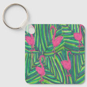Flamingo Oerwoud Vibe Sleutelhanger (Voorkant)