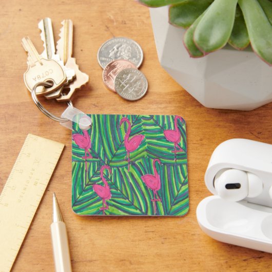 Flamingo Oerwoud Vibe Sleutelhanger (Bureau)