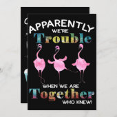 Flamingo | Ontvlambare stoffen Feestdagenkaart (Voorkant / Achterkant)