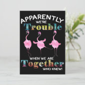 Flamingo | Ontvlambare stoffen Feestdagenkaart (Staand voorkant)