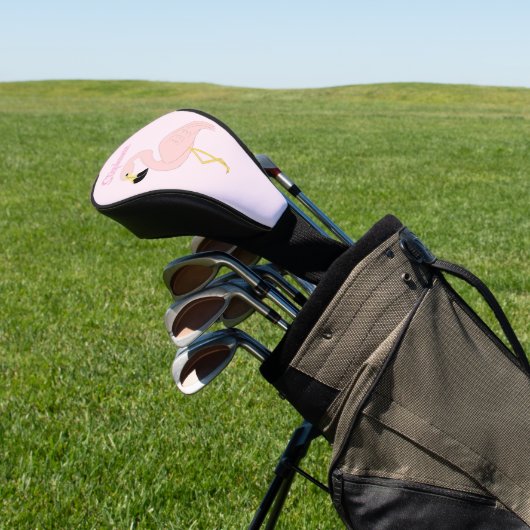 Flamingo ontwerp golfheadcover (Insitu)