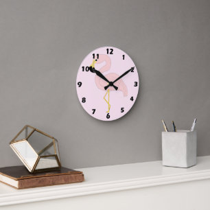 Flamingo ontwerp ronde klok