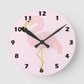 Flamingo ontwerp ronde klok (Voorkant)