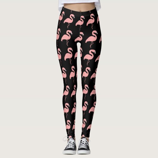 Flamingo ontwerp U kiest achtergrondkleur Leggings (Voorkant)