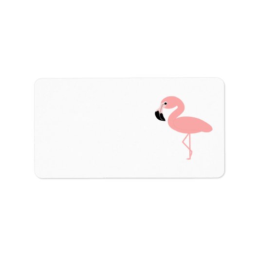 Flamingo-ontwerpadres Etiket (Voorkant)