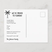 Flamingo op Abstract verloop vormt nieuw adres Aankondigingskaart (Achterkant)