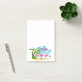 Flamingo op de strand post-it® notes (Kantoor)