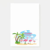 Flamingo op de strand post-it® notes (Voorkant)