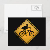 Flamingo op fiets briefkaart (Voorkant / Achterkant)