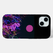 Flamingo op het dansfeest. Case-Mate iPhone case (Achterkant (horizontaal))