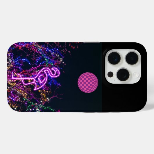 Flamingo op het dansfeest. Case-Mate iPhone case (Achterkant (horizontaal))