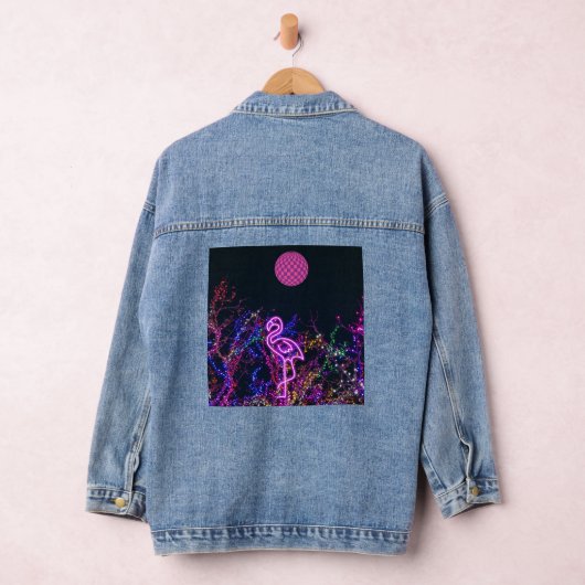 Flamingo op het dansfeest. denim jacket (Hangar)