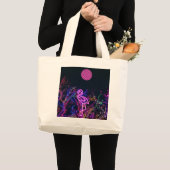 Flamingo op het dansfeest. grote tote bag (Voorkant (product))
