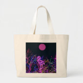Flamingo op het dansfeest. grote tote bag (Voorkant)