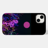 Flamingo op het dansfeest. Hoesje-Mate iPhone case (Achterkant (horizontaal))