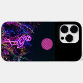 Flamingo op het dansfeest. Hoesje-Mate iPhone case (Achterkant (horizontaal))