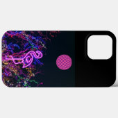 Flamingo op het dansfeest. Hoesje-Mate iPhone case (Achterkant (horizontaal))