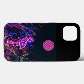 Flamingo op het dansfeest. Hoesje-Mate iPhone case (Achterkant (horizontaal))