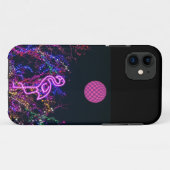 Flamingo op het dansfeest. Hoesje-Mate iPhone case (Achterkant (horizontaal))