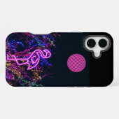 Flamingo op het dansfeest. iPhone hoesje (Achterkant horizontaal)