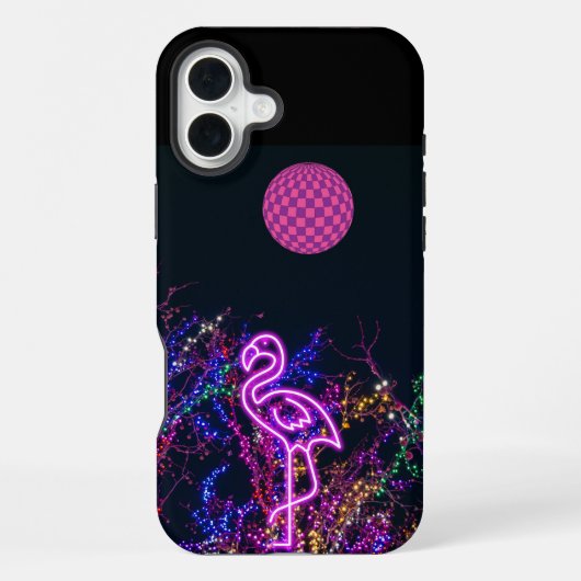 Flamingo op het dansfeest. iPhone hoesje (Achterkant)