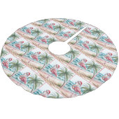 Flamingo op het strand kerstboom rok (Gekanteld)