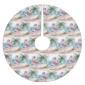 Flamingo op het strand kerstboom rok (Voorkant)