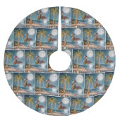 Flamingo op het strand kerstboom rok (Voorkant)