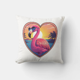 Flamingo op het strand kussen