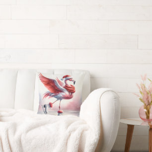 Flamingo op Schaats Kussen