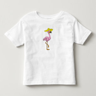 Flamingo op strand met Pet Kinder Shirts