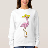 Flamingo op strand met Pet Trui (Voorkant)