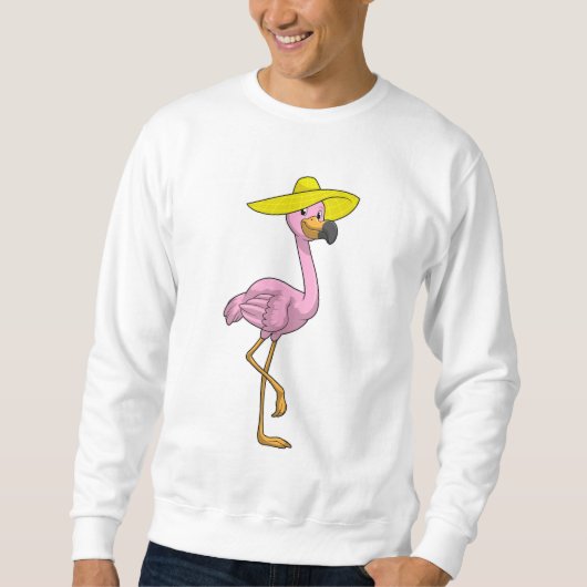 Flamingo op strand met Pet Trui (Voorkant)