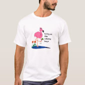 Flamingo op T-shirt voor Vacatie (Voorkant)