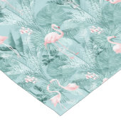 Flamingo Orchid Tropical Pattern Blauwgroen ID868 Korte Tafelloper (Hoek)